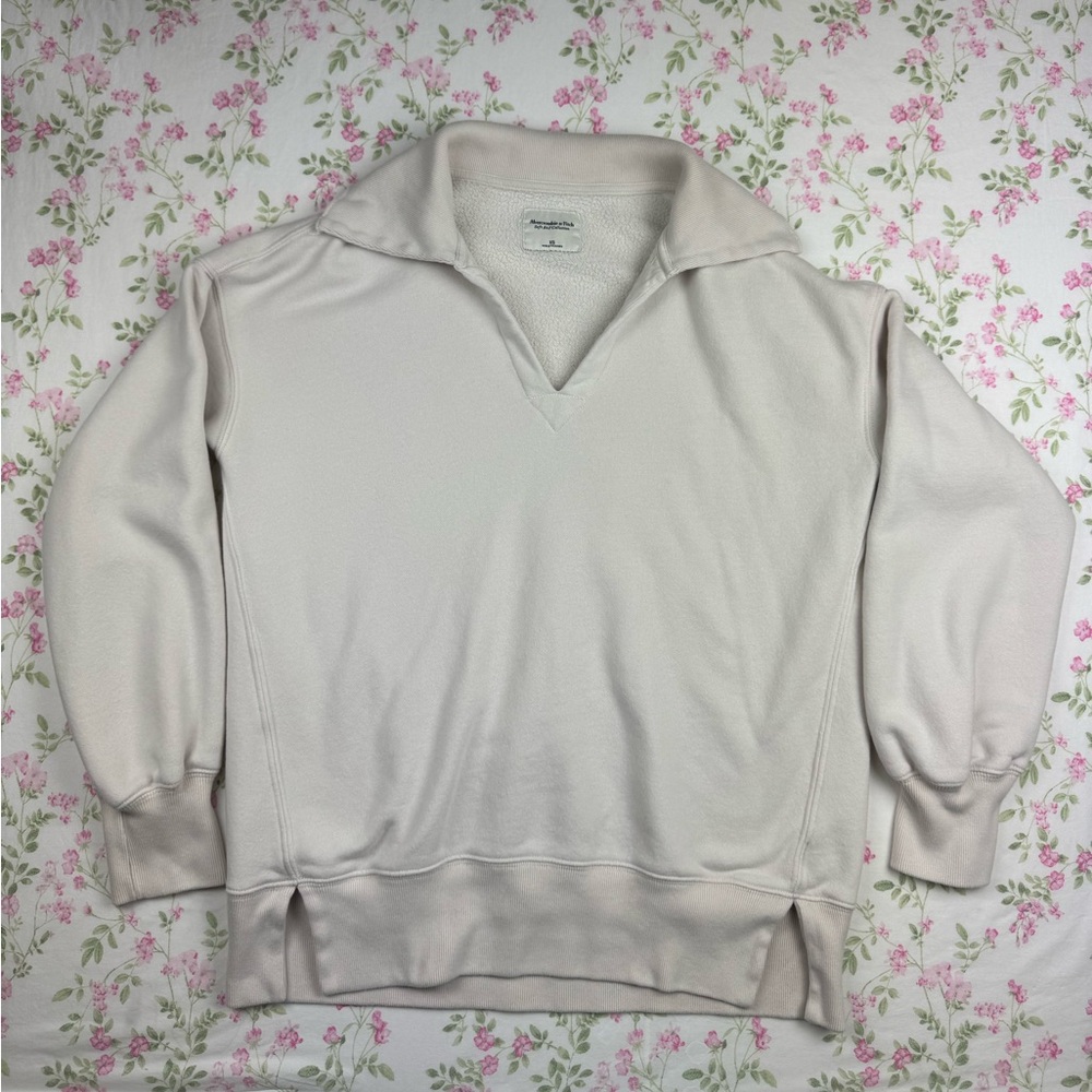 Abercrombie Soft A&F Oversize Baggy Pullover with Collar XS - Picture 2 of 9